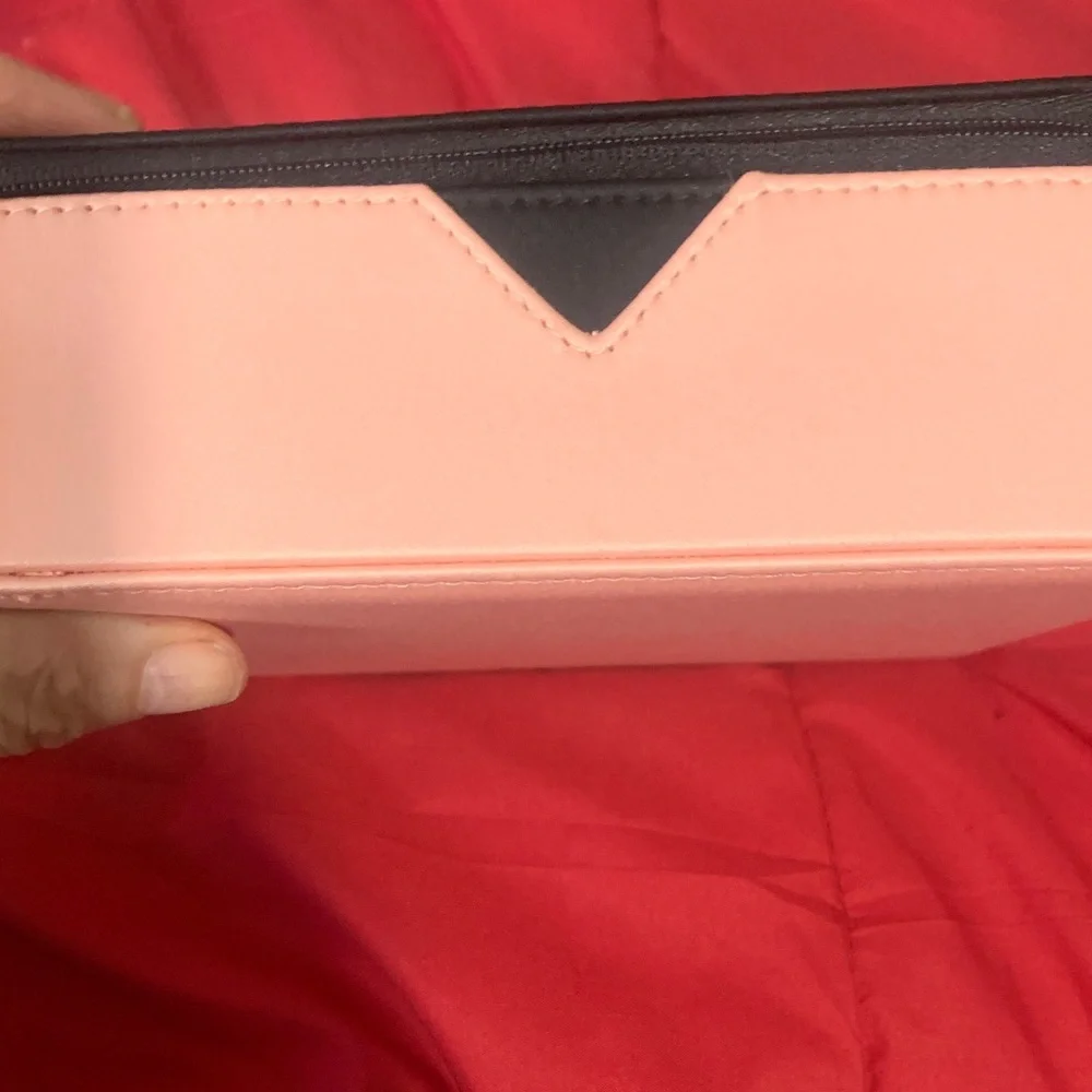 Prada Black and Pink train case Cosmetic Case
